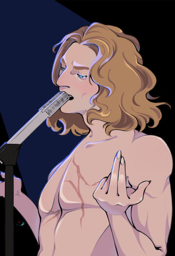 Lestat - Ilustração feita baseada no personagem Lestat de Lioncourt do seriado de TV da AMC "Entrevista com o Vampiro".